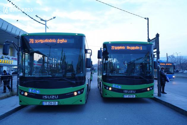თბილისში საზოგადოებრივი ტრანსპორტი 1-ელ და 7 იანვარს გახანგრძლივებული დროით იმუშავებს