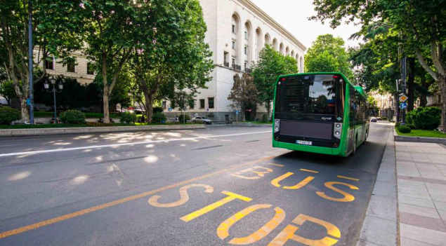 თბილისში, რუსთაველის გამზირზე ავტობუსის ზოლი დაიხაზა