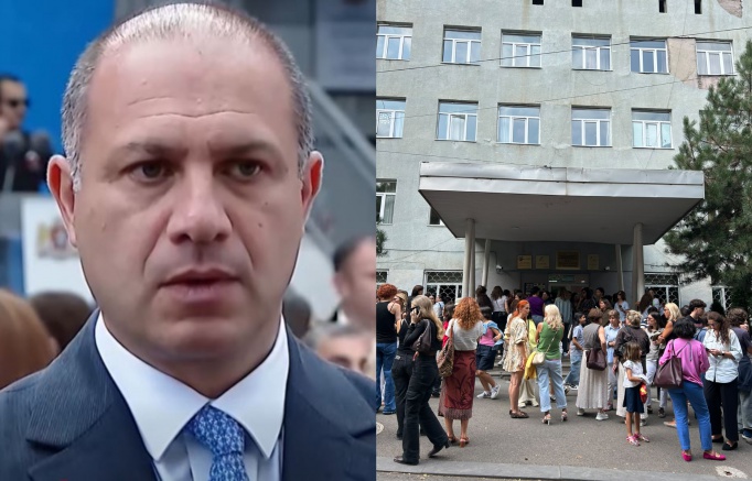 მინისტრი თბილისის 21-ე სკოლაში სწავლის შეჩერებაზე საუბრობს